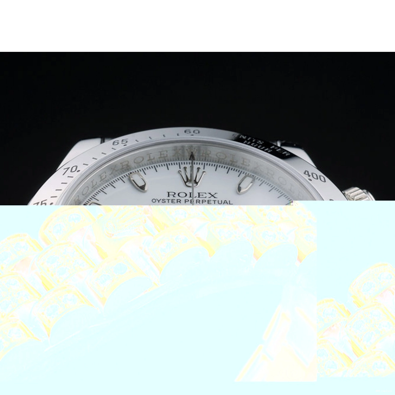 Aaa replica White Daytona 80297 Swiss Rolex Stainless Dial Steel Bracelet 0715